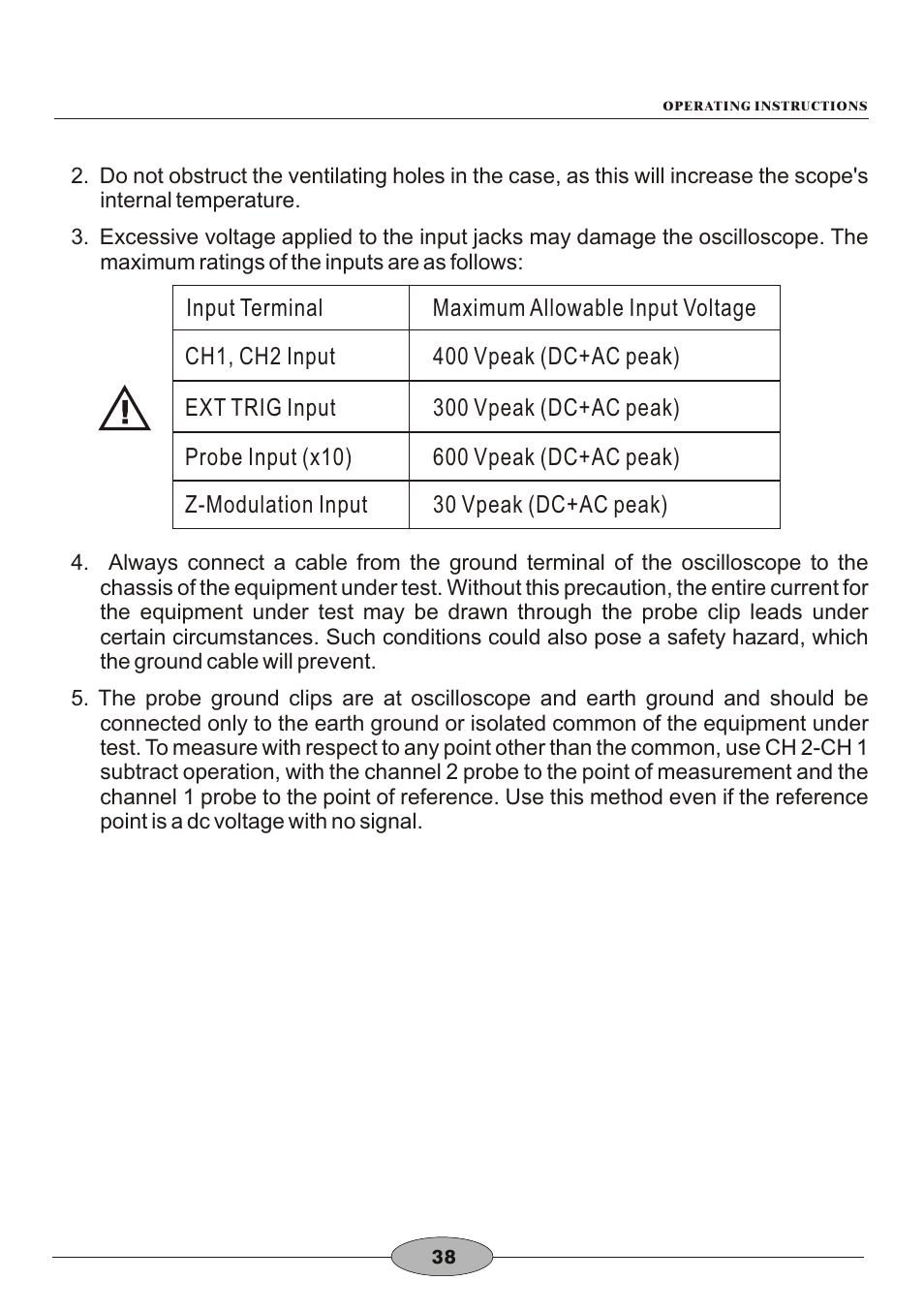 頁面 41 | Elenco 30MHz Dual Trace User Manual | Page 41 / 68