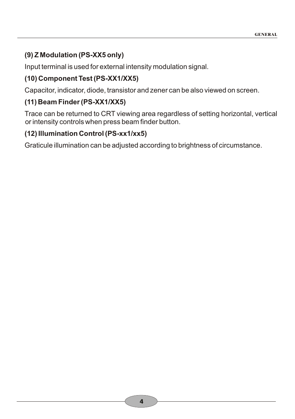 頁面 7 | Elenco 30MHz Dual Trace User Manual | Page 7 / 68