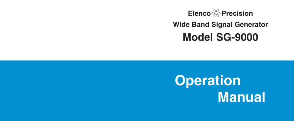 Elenco Wide Band RF Generator User Manual | 7 pages