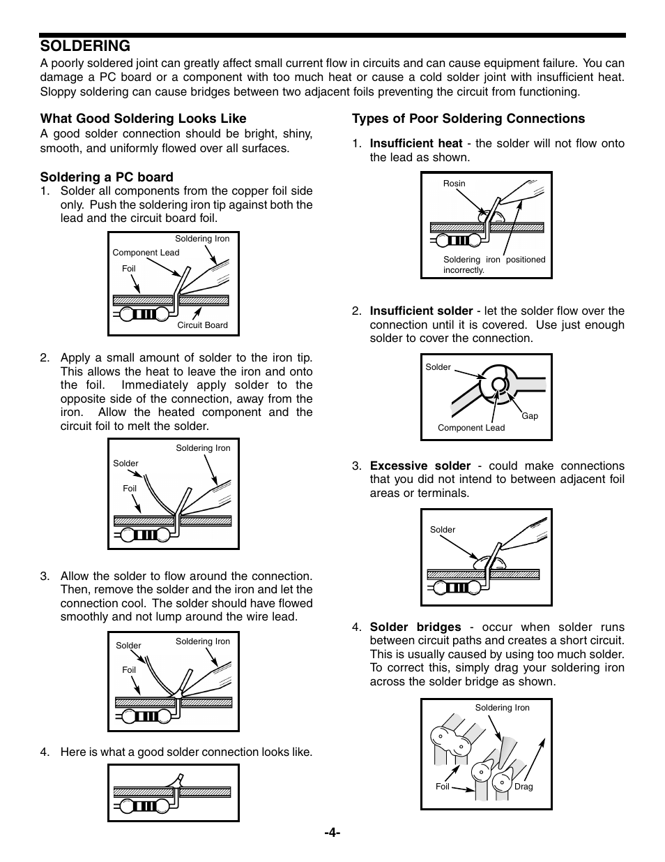 Soldering | Elenco Soldering Station User Manual | Page 5 / 20