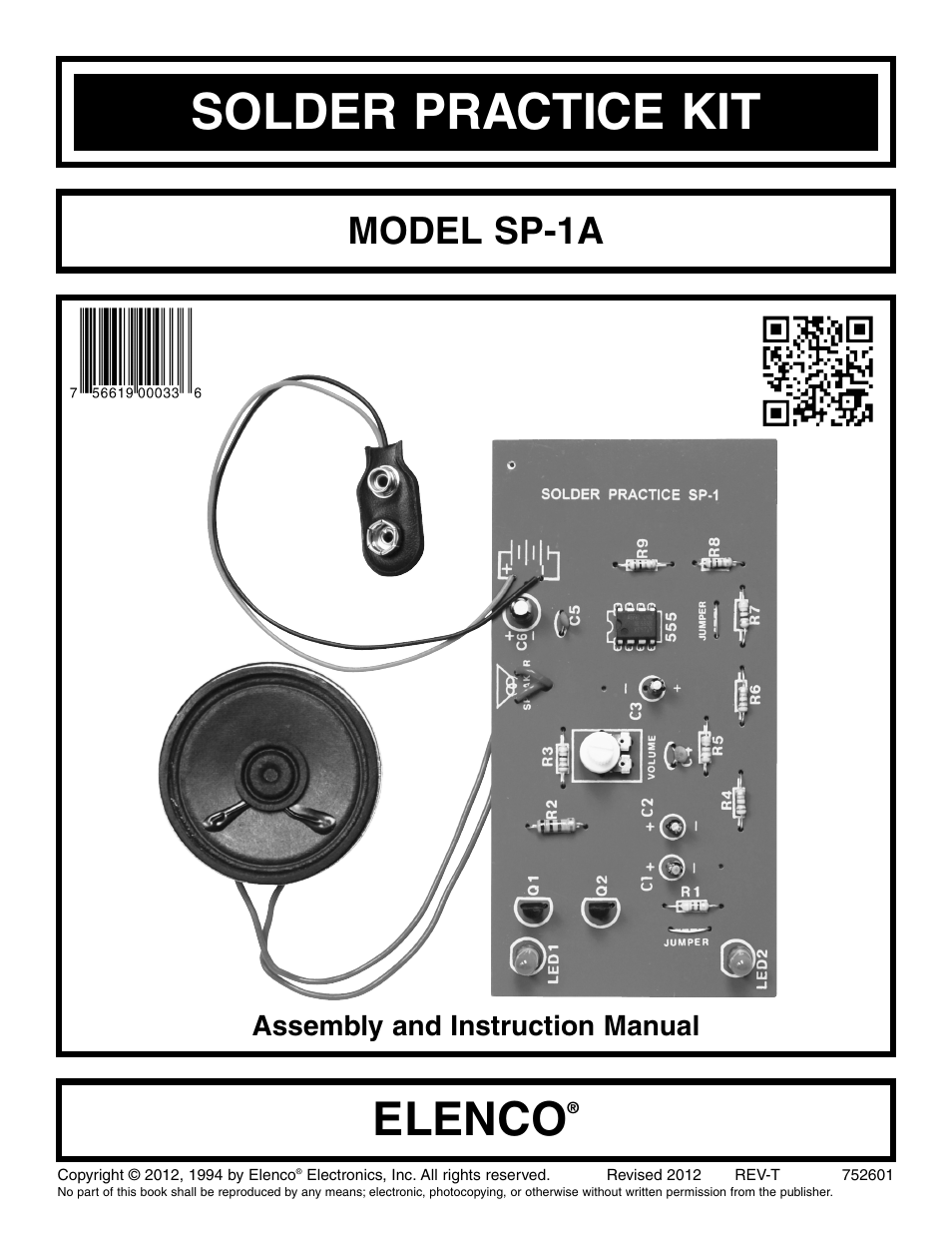 Elenco Practical Soldering Project Kit User Manual | 16 pages