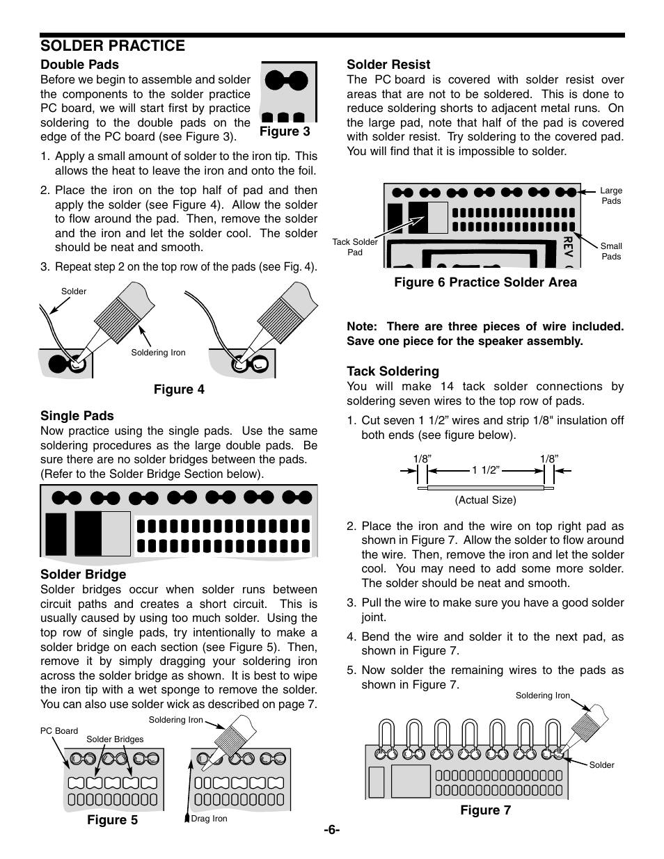 Solder practice | Elenco Practical Soldering Project Kit User Manual | Page 7 / 16