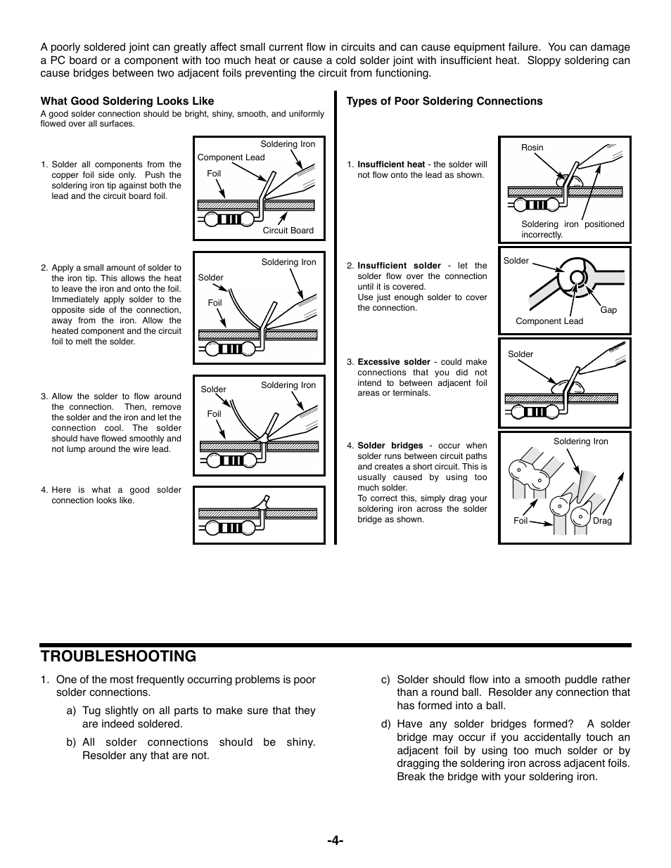 Troubleshooting | Elenco DataCom Tester Kit User Manual | Page 5 / 28