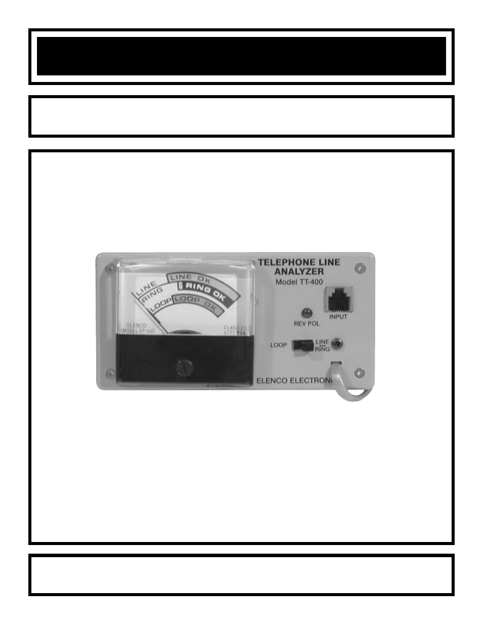 Elenco Telephone Line Analyzer Kit User Manual | 16 pages