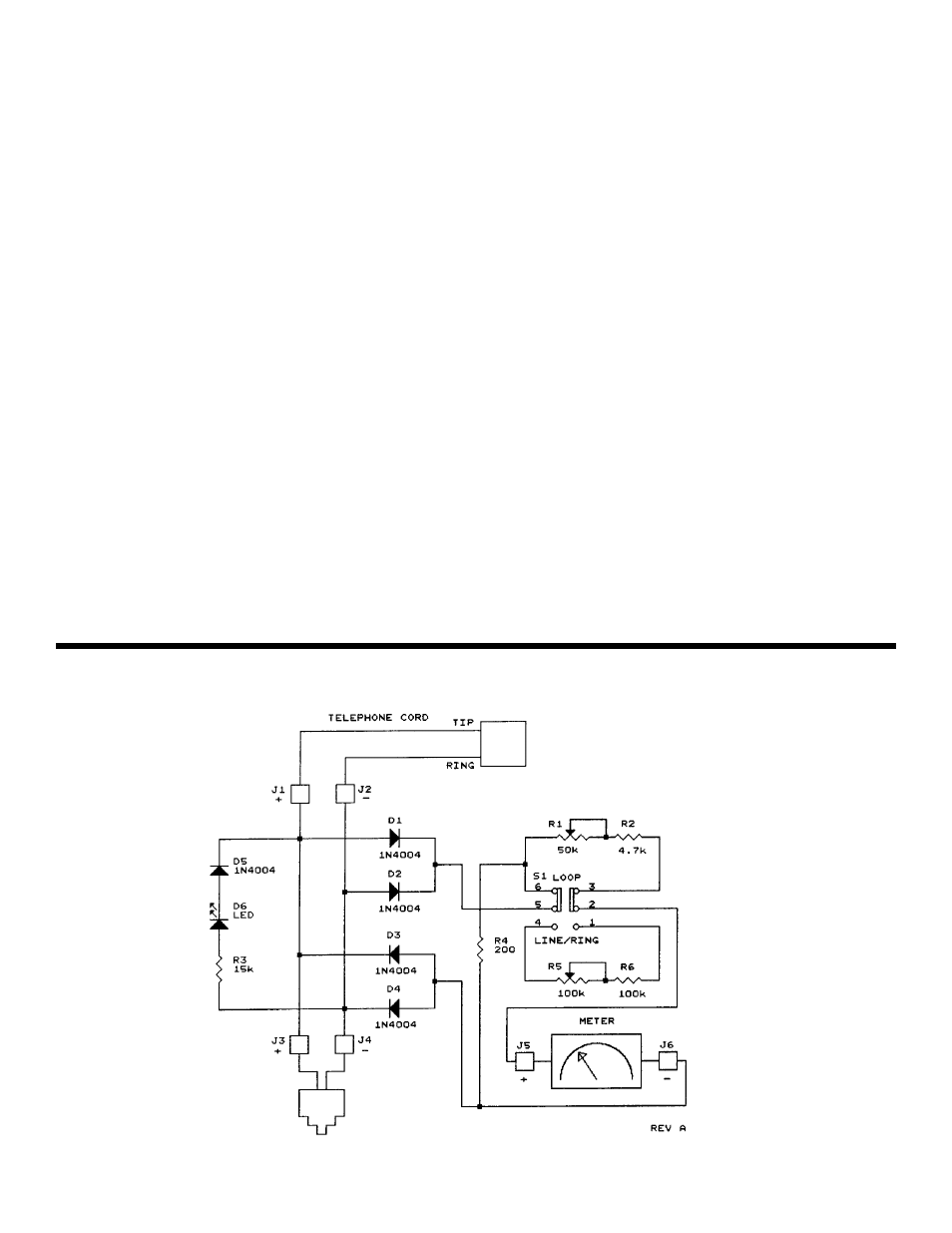 Schematic diagram | Elenco Telephone Line Analyzer Kit User Manual | Page 14 / 16