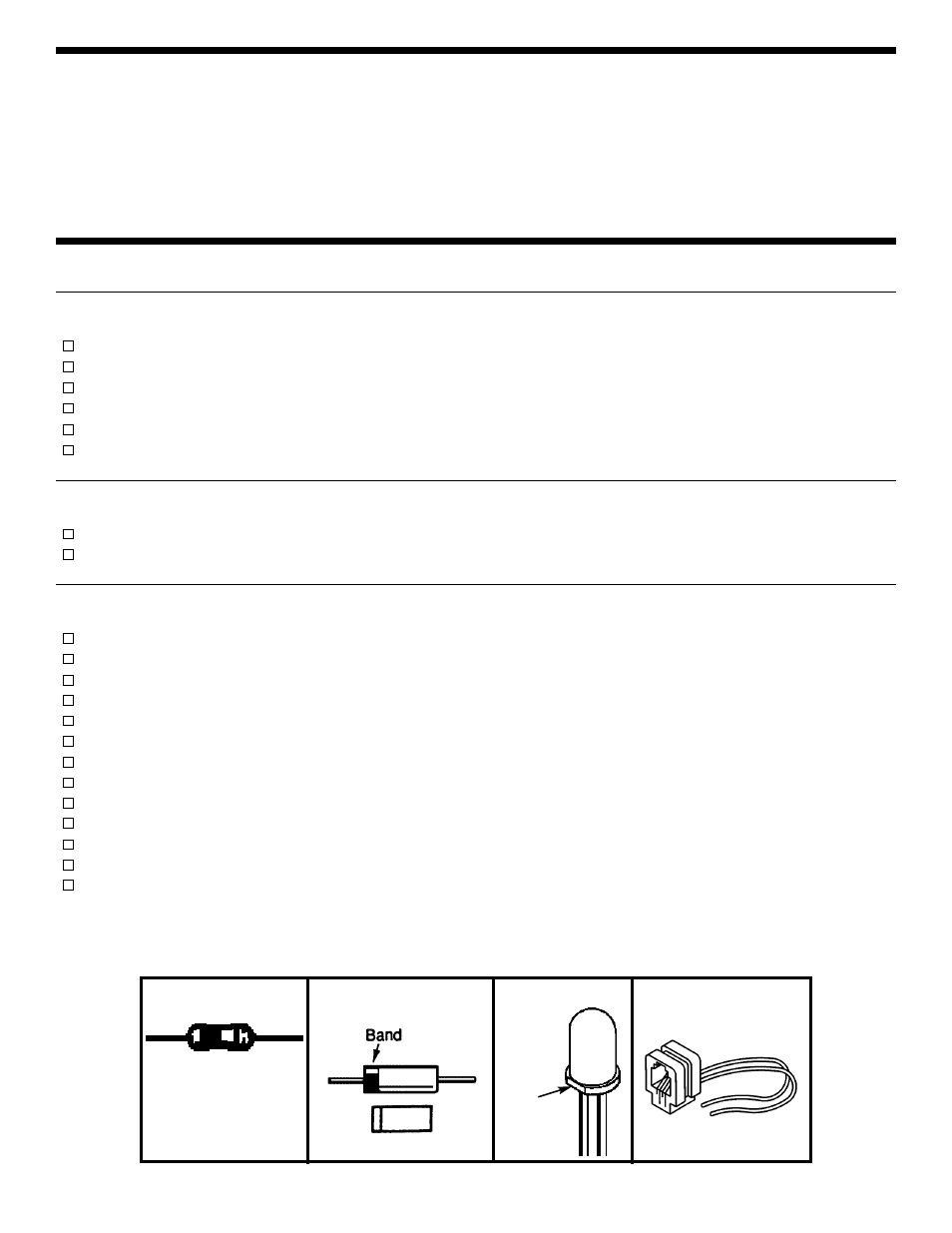 Assembly instructions, Parts list, Parts identification | Elenco Telephone Line Analyzer Kit User Manual | Page 7 / 16