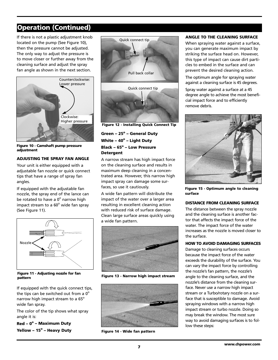 Operation (continued) | Campbell Hausfeld PW3228 User Manual | Page 7 / 14