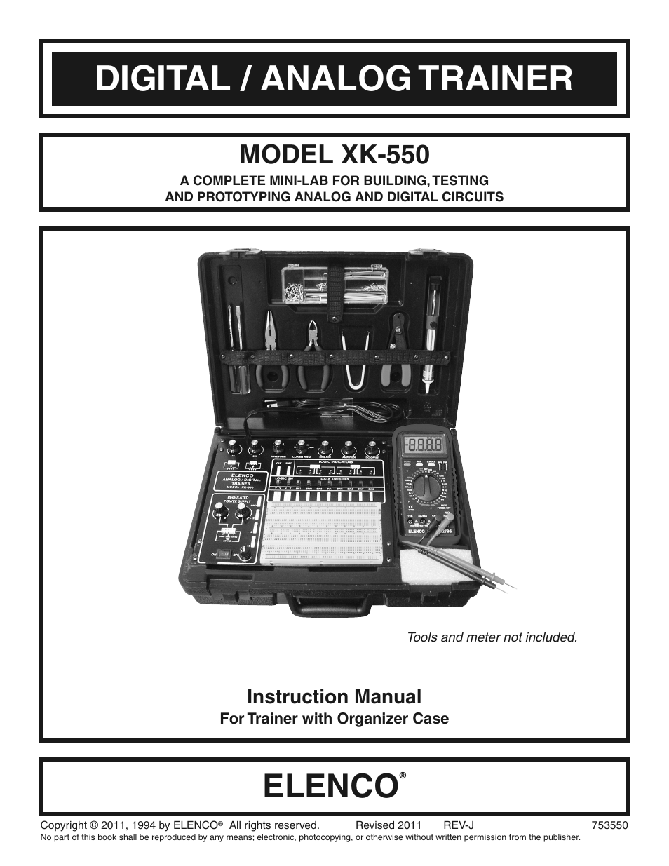 Elenco Digital / Analog Trainer in Case User Manual | 16 pages