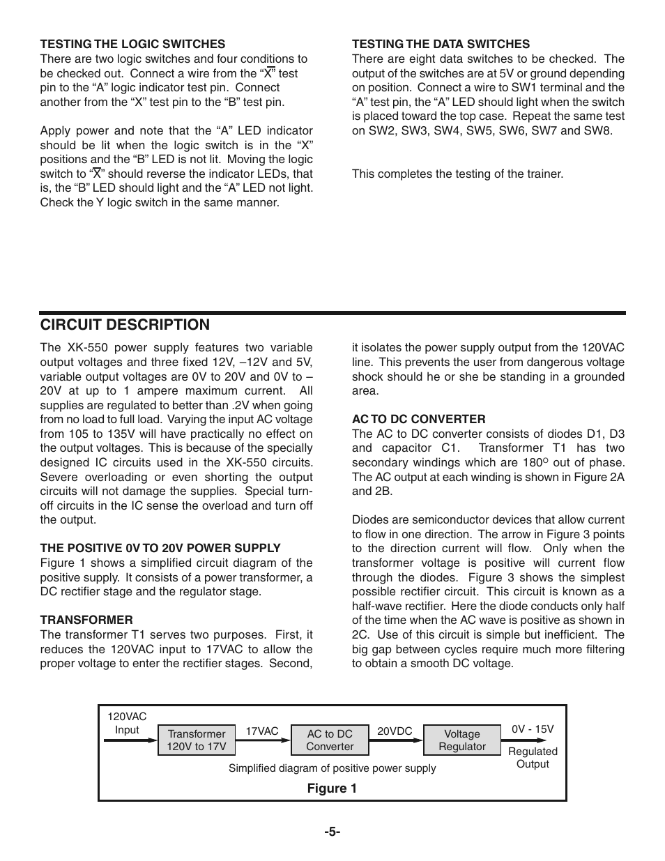 Circuit description | Elenco Digital / Analog Trainer in Case User Manual | Page 6 / 16