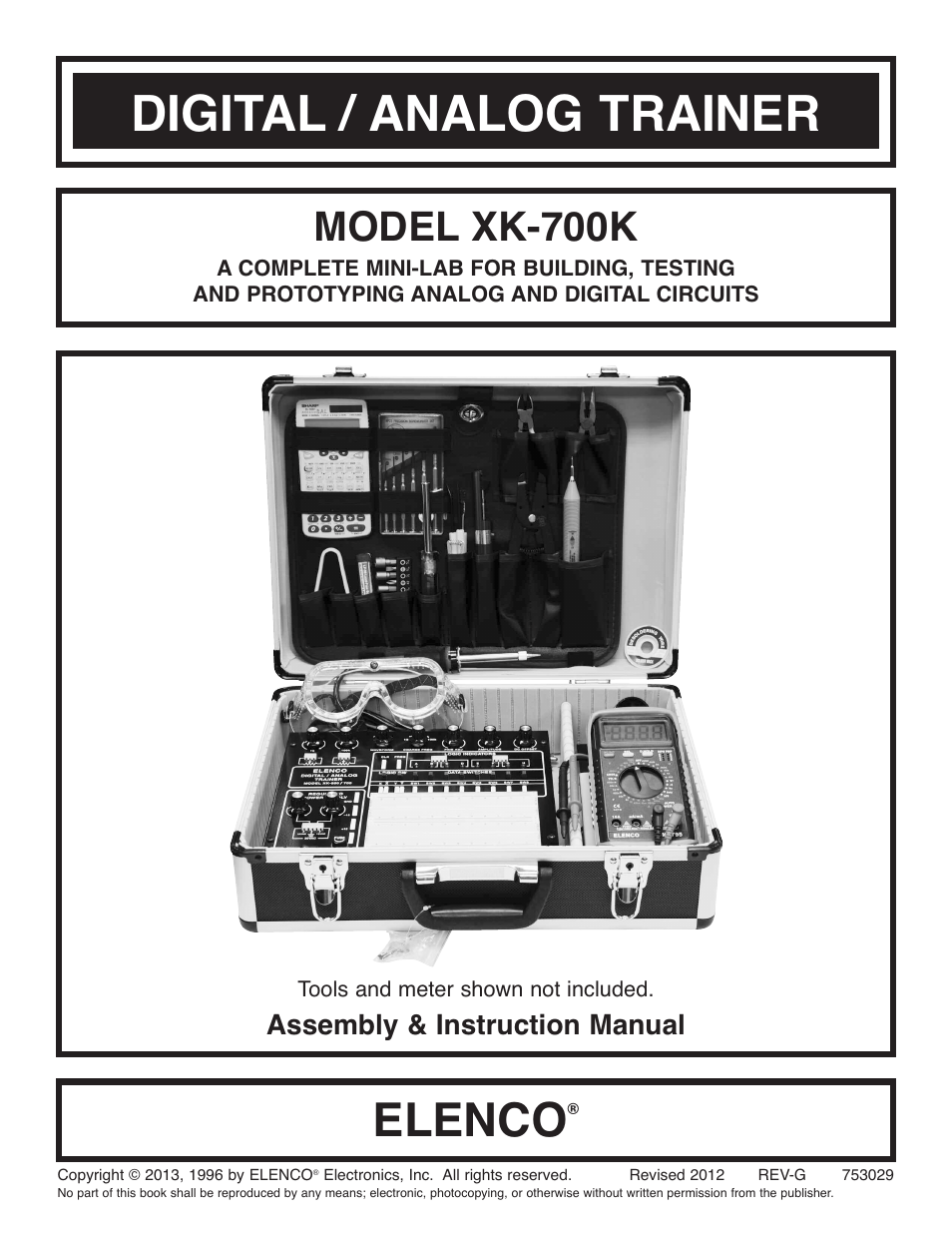 Elenco Deluxe Digital / Analog Trainer with Tools Kit Version User Manual | 52 pages