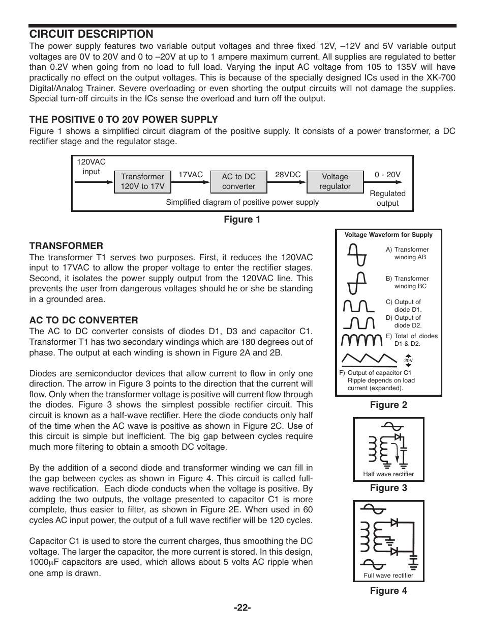 Circuit description | Elenco Deluxe Digital / Analog Trainer with Tools Kit Version User Manual | Page 23 / 52