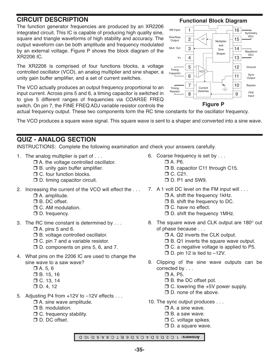 Circuit description | Elenco Deluxe Digital / Analog Trainer with Tools Kit Version User Manual | Page 36 / 52