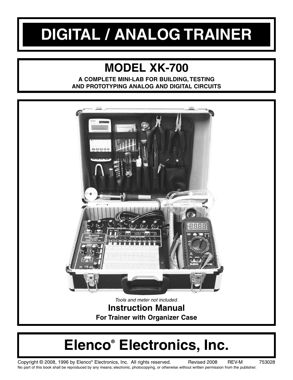 Elenco Deluxe Digital / Analog Trainer with Tools User Manual | 16 pages