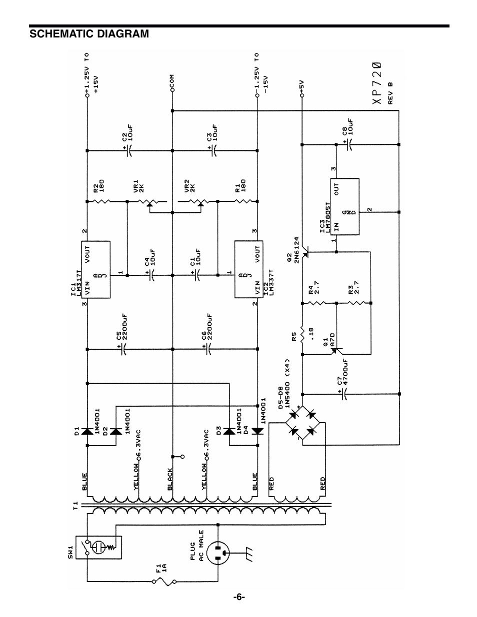 Elenco Triple Supply w/ 12.6VAC CT @ 1A User Manual | Page 7 / 8