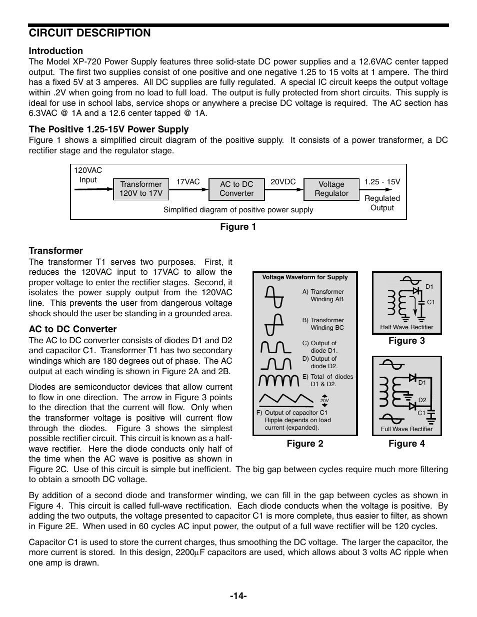 Circuit description | Elenco Same as XP720 in Kit Form User Manual | Page 15 / 20