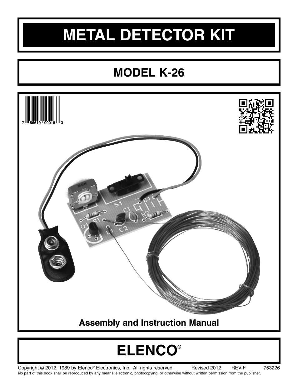 Elenco Metal Detector User Manual | 8 pages