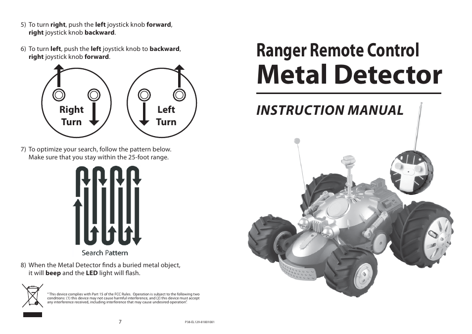 Elenco Ranger R/C Metal Detector User Manual | 4 pages