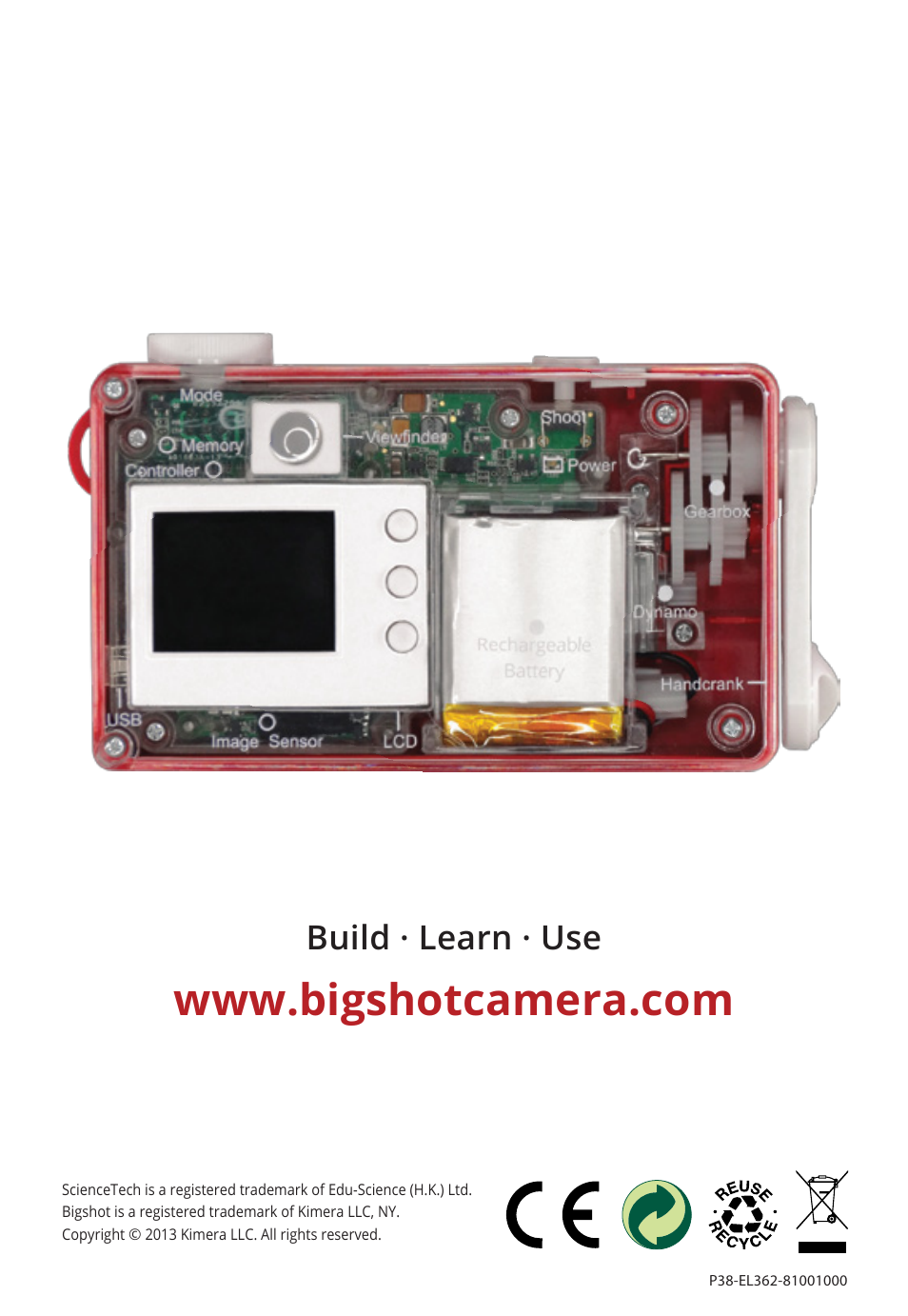 Build . learn . use | Elenco Bigshot Camera User Manual | Page 16 / 16