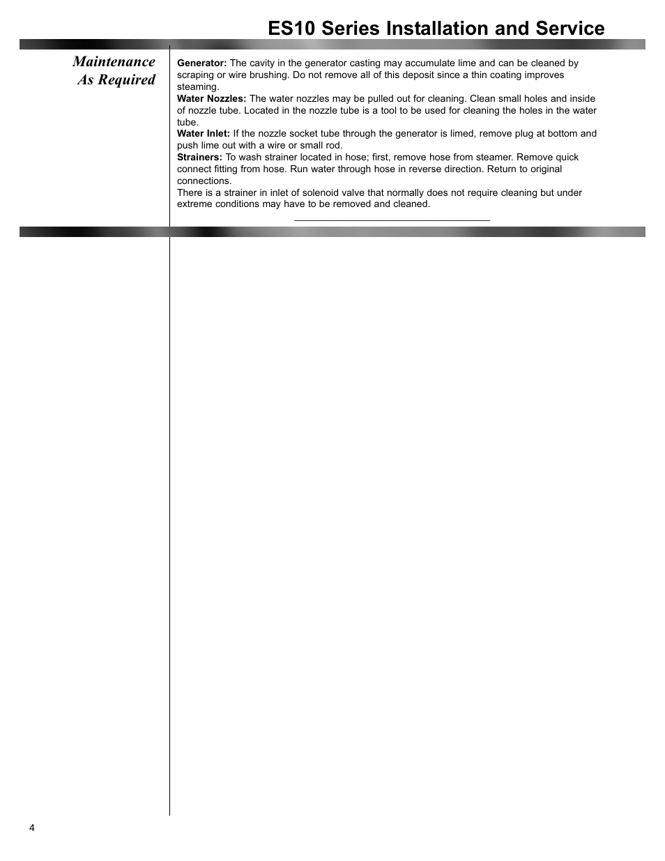 Es10 series installation and service | EmberGlo ES10 User Manual | Page 4 / 7