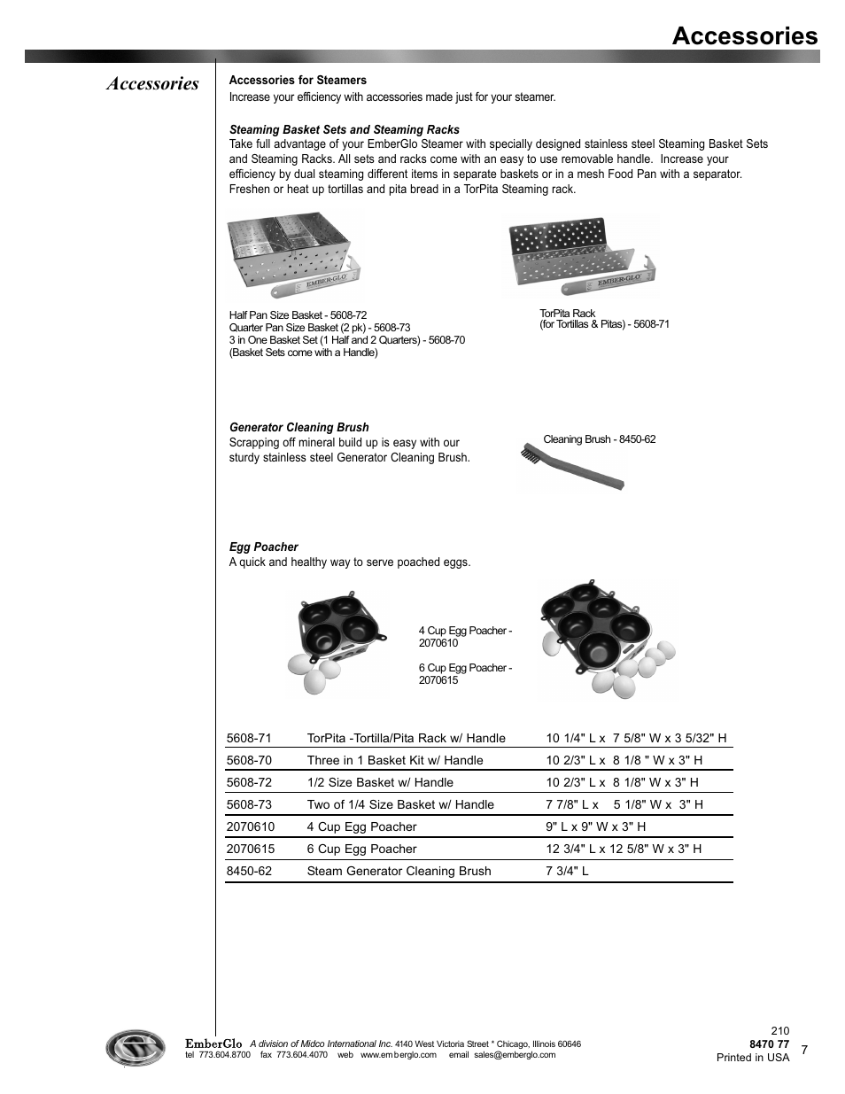 Accessories | EmberGlo ES10 User Manual | Page 7 / 7
