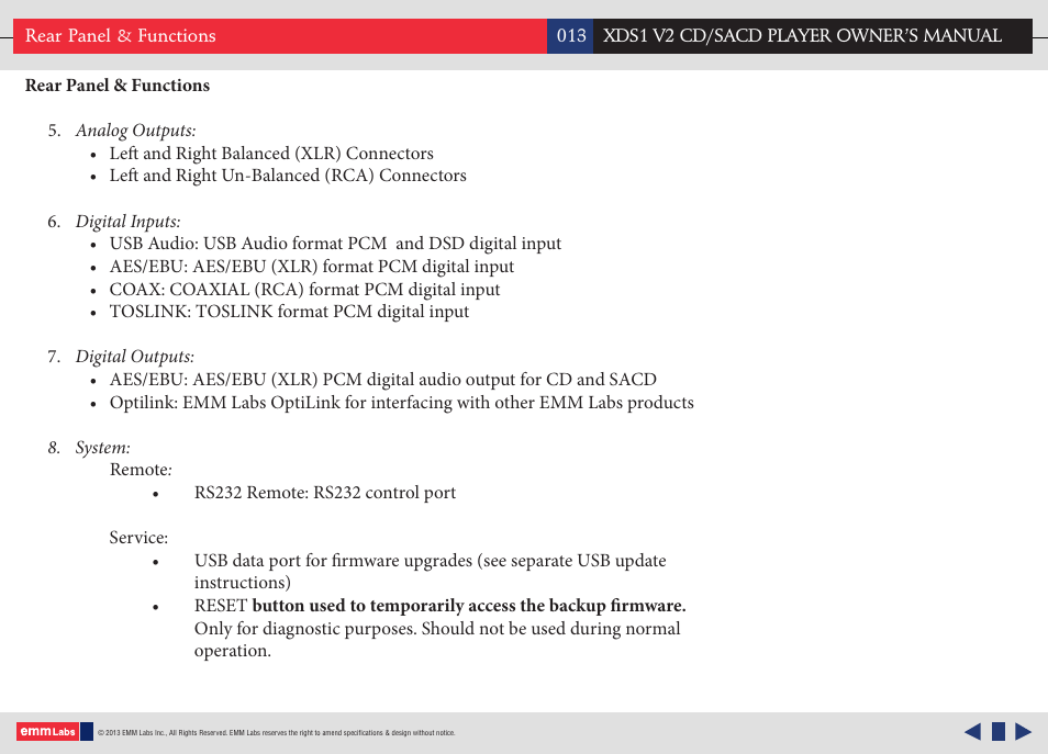 EMM Labs XDS1 User Manual | Page 13 / 21