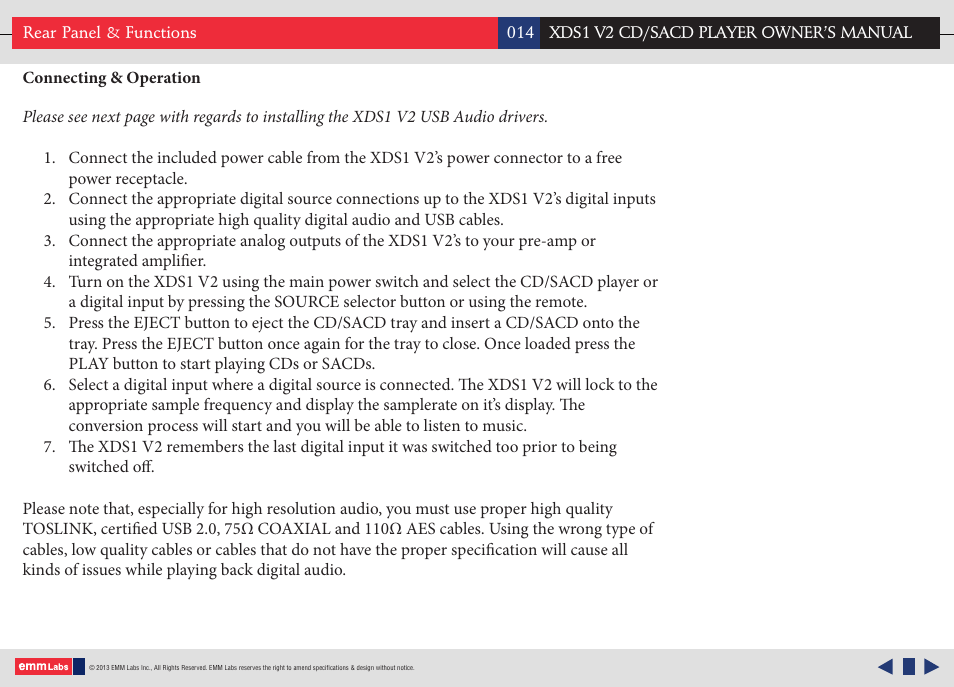 EMM Labs XDS1 User Manual | Page 14 / 21