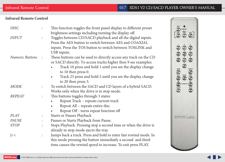 EMM Labs XDS1 User Manual | Page 17 / 21