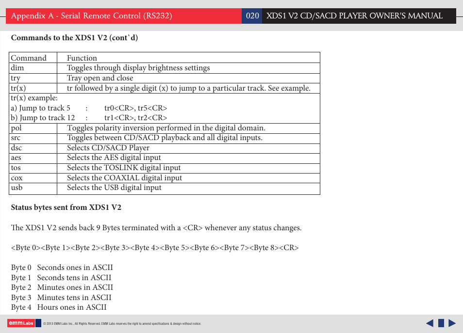 EMM Labs XDS1 User Manual | Page 20 / 21