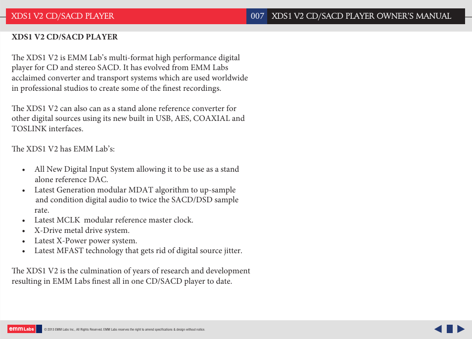 EMM Labs XDS1 User Manual | Page 7 / 21