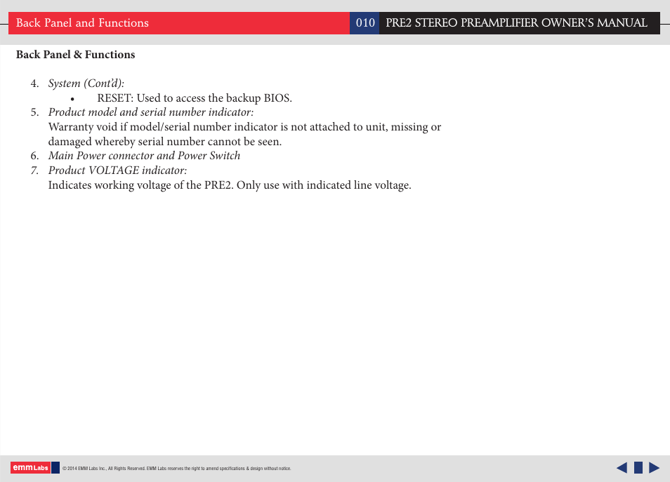 EMM Labs PRE2-SE User Manual | Page 10 / 25