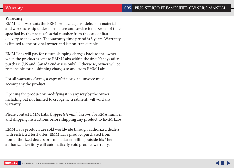 EMM Labs PRE2-SE User Manual | Page 5 / 25