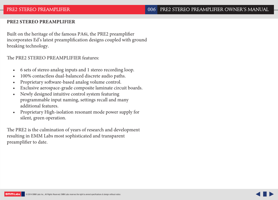 EMM Labs PRE2-SE User Manual | Page 6 / 25