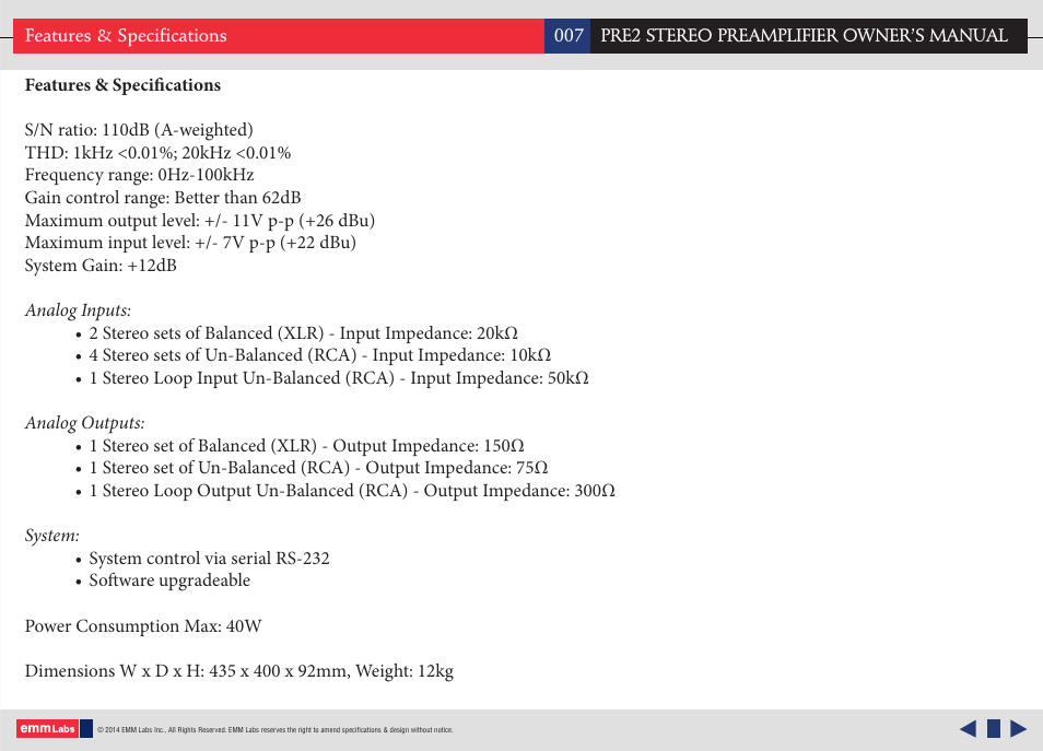 EMM Labs PRE2-SE User Manual | Page 7 / 25