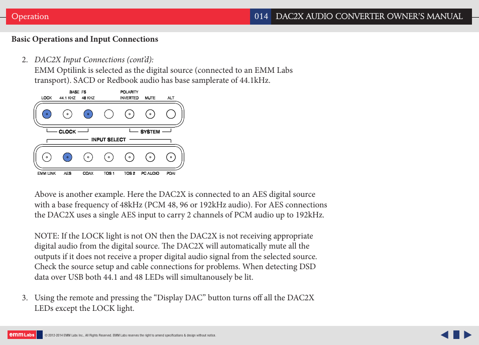 EMM Labs DAC2X AUDIO CONVERTER User Manual | Page 14 / 21