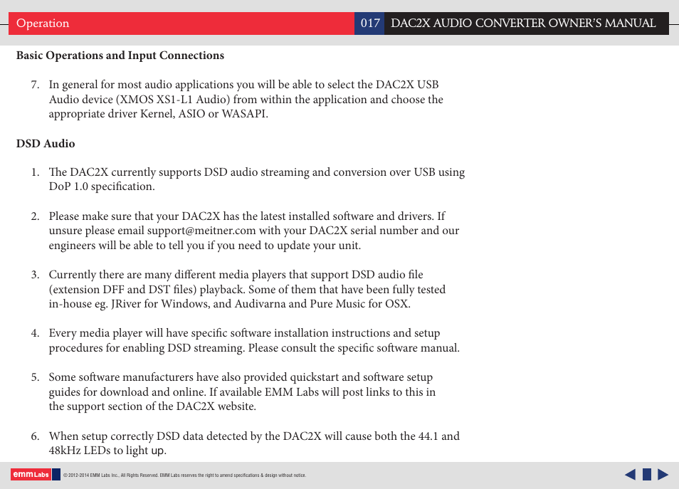 EMM Labs DAC2X AUDIO CONVERTER User Manual | Page 17 / 21