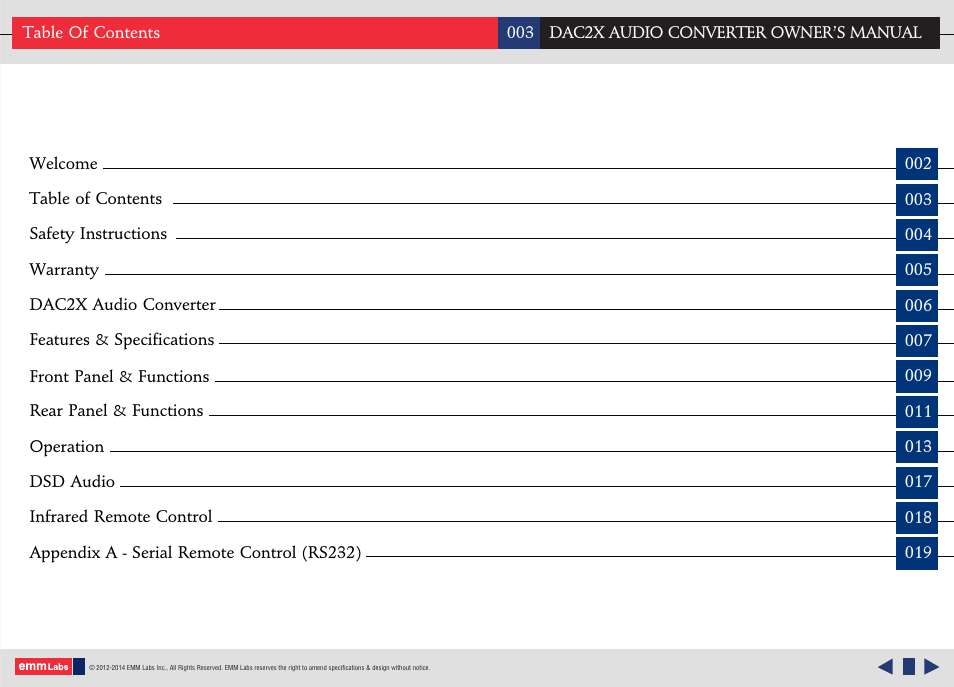 EMM Labs DAC2X AUDIO CONVERTER User Manual | Page 3 / 21