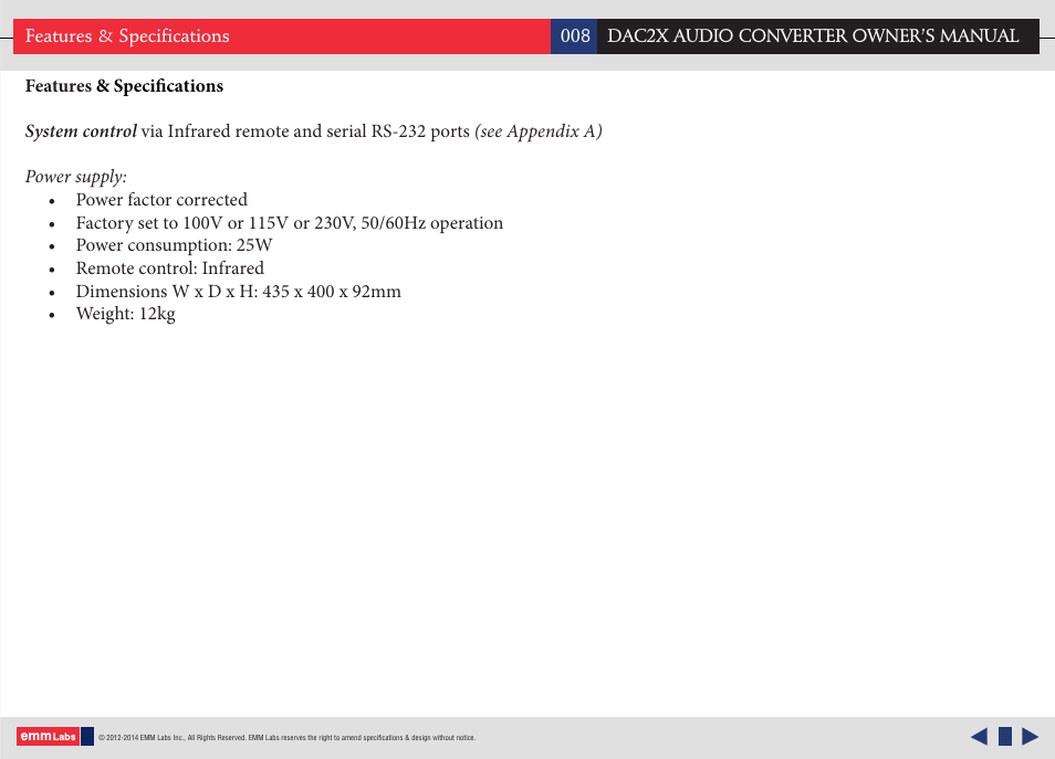 EMM Labs DAC2X AUDIO CONVERTER User Manual | Page 8 / 21