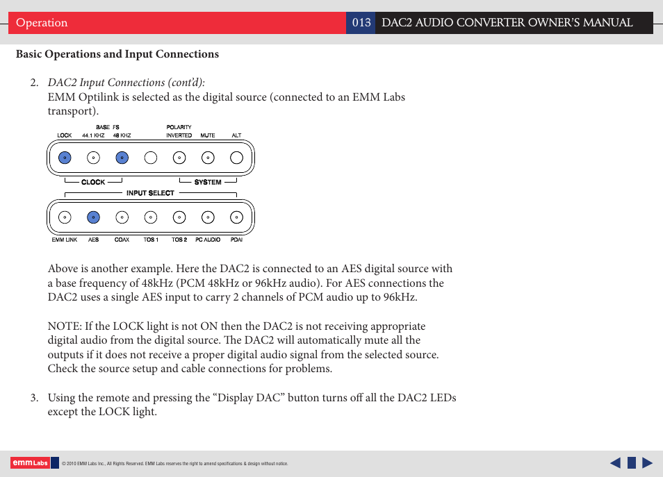 EMM Labs DAC2 AUDIO CONVERTER User Manual | Page 13 / 18