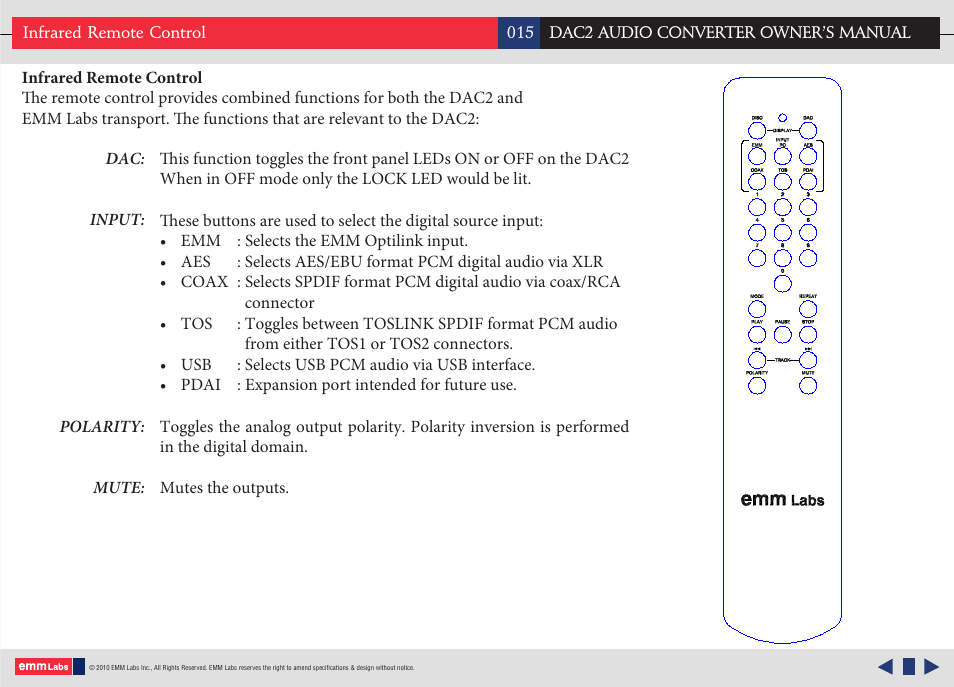 EMM Labs DAC2 AUDIO CONVERTER User Manual | Page 15 / 18