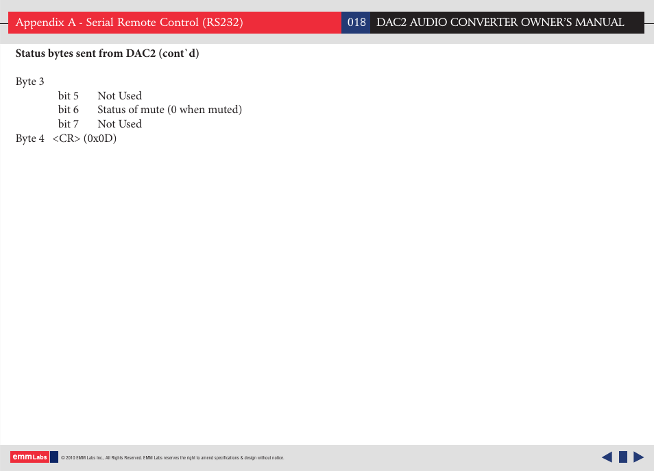 EMM Labs DAC2 AUDIO CONVERTER User Manual | Page 18 / 18