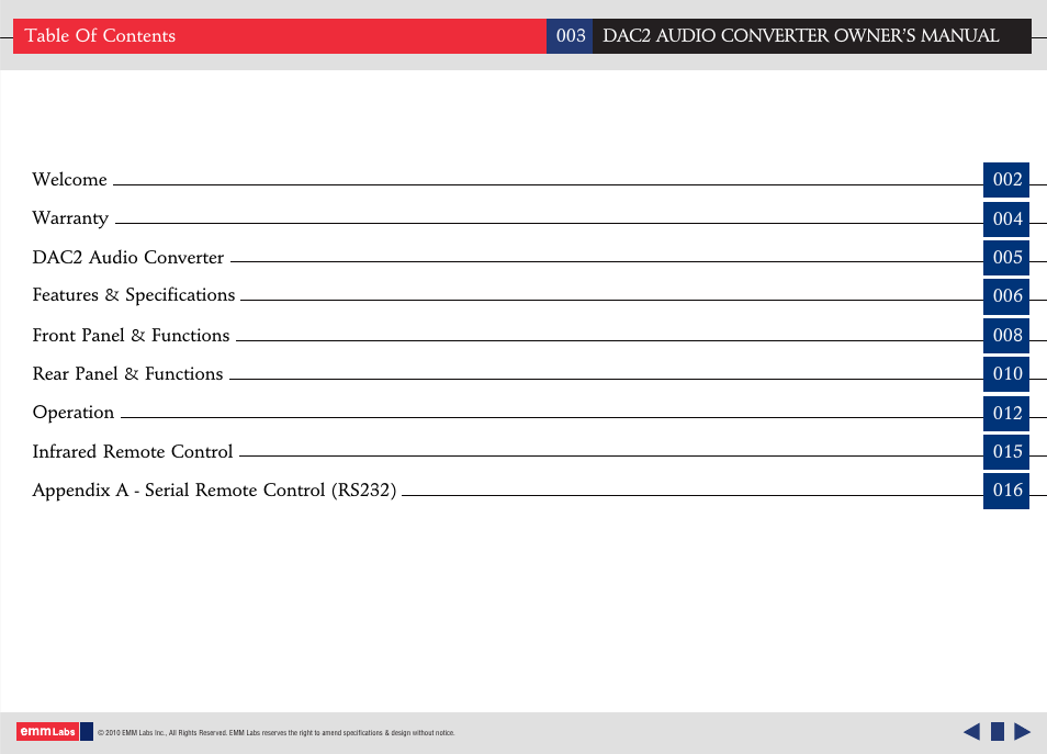 EMM Labs DAC2 AUDIO CONVERTER User Manual | Page 3 / 18