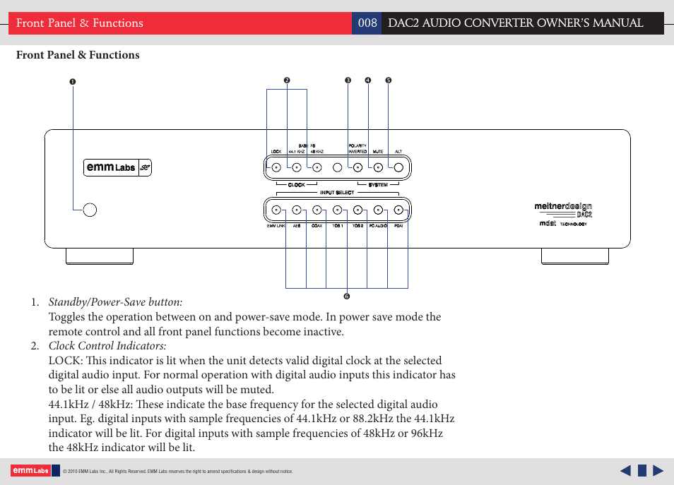 EMM Labs DAC2 AUDIO CONVERTER User Manual | Page 8 / 18