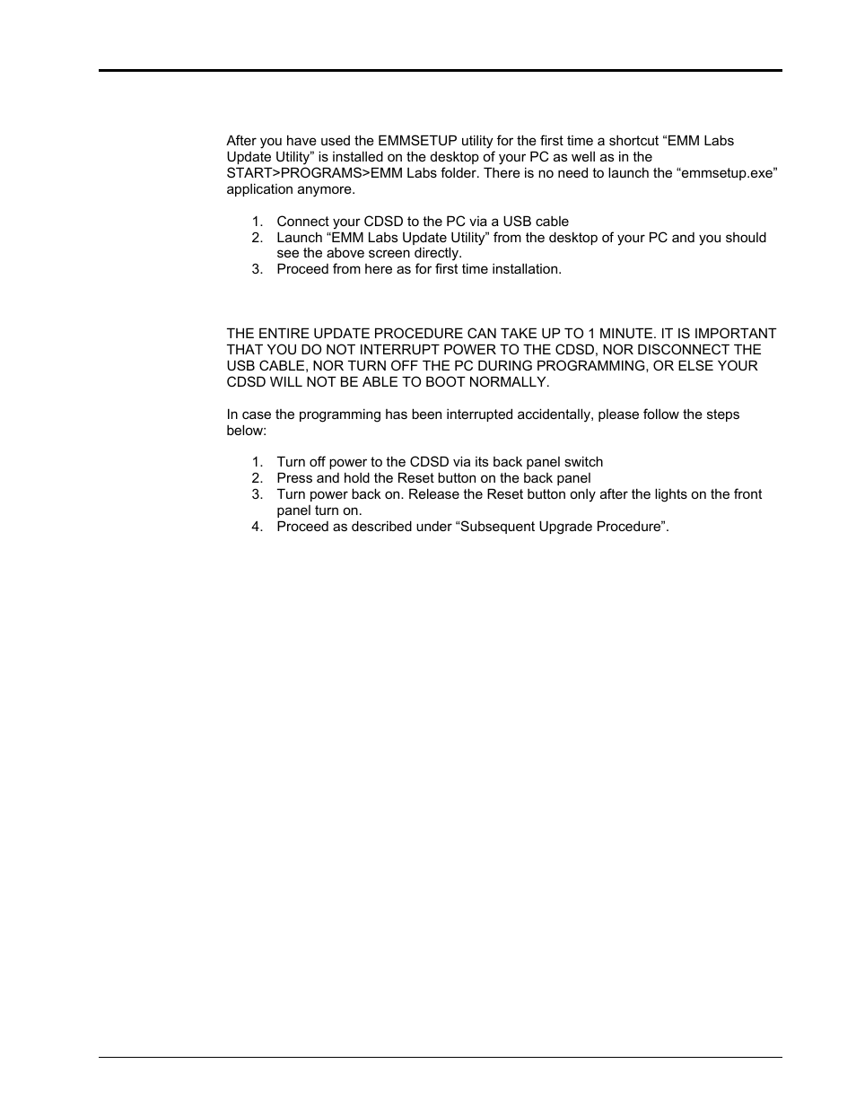 EMM Labs CDSD DISC TRANSPORT User Manual | Page 14 / 14