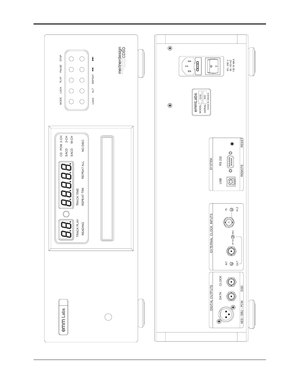 Cdsd user manual, Meitnerdesign, Labs | Emmlabs | EMM Labs CDSD DISC TRANSPORT User Manual | Page 4 / 14