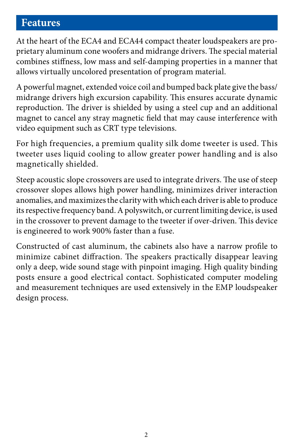 Features | EMP Tek ECA-44 User Manual | Page 3 / 10