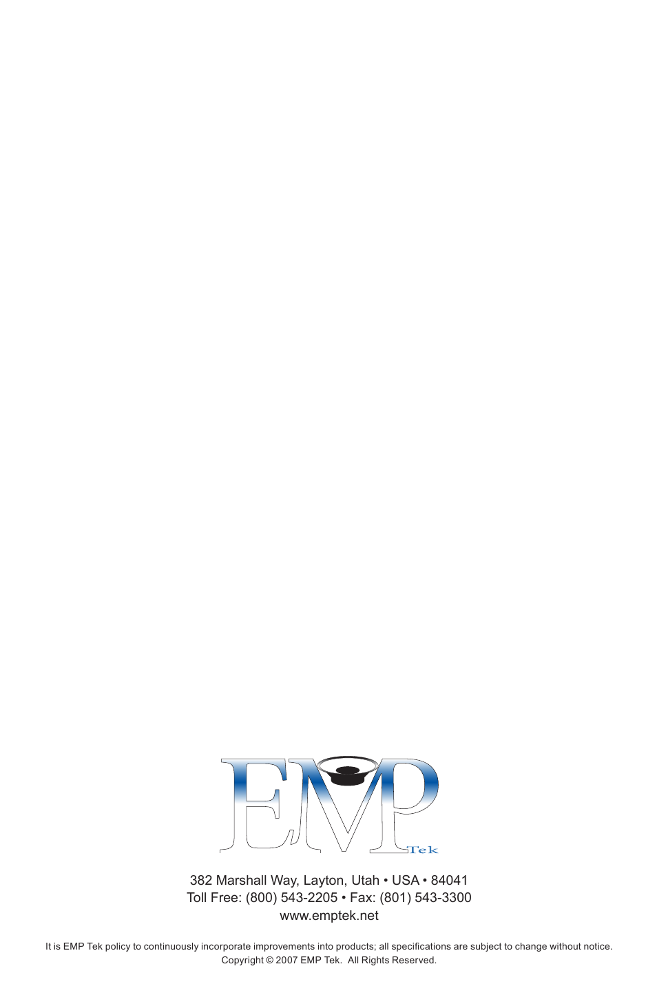 EMP Tek EMS User Manual | Page 4 / 4