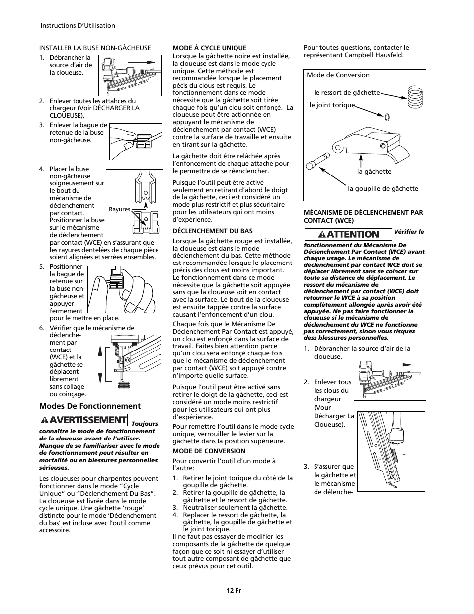 Campbell Hausfeld NS219500 User Manual | Page 12 / 24