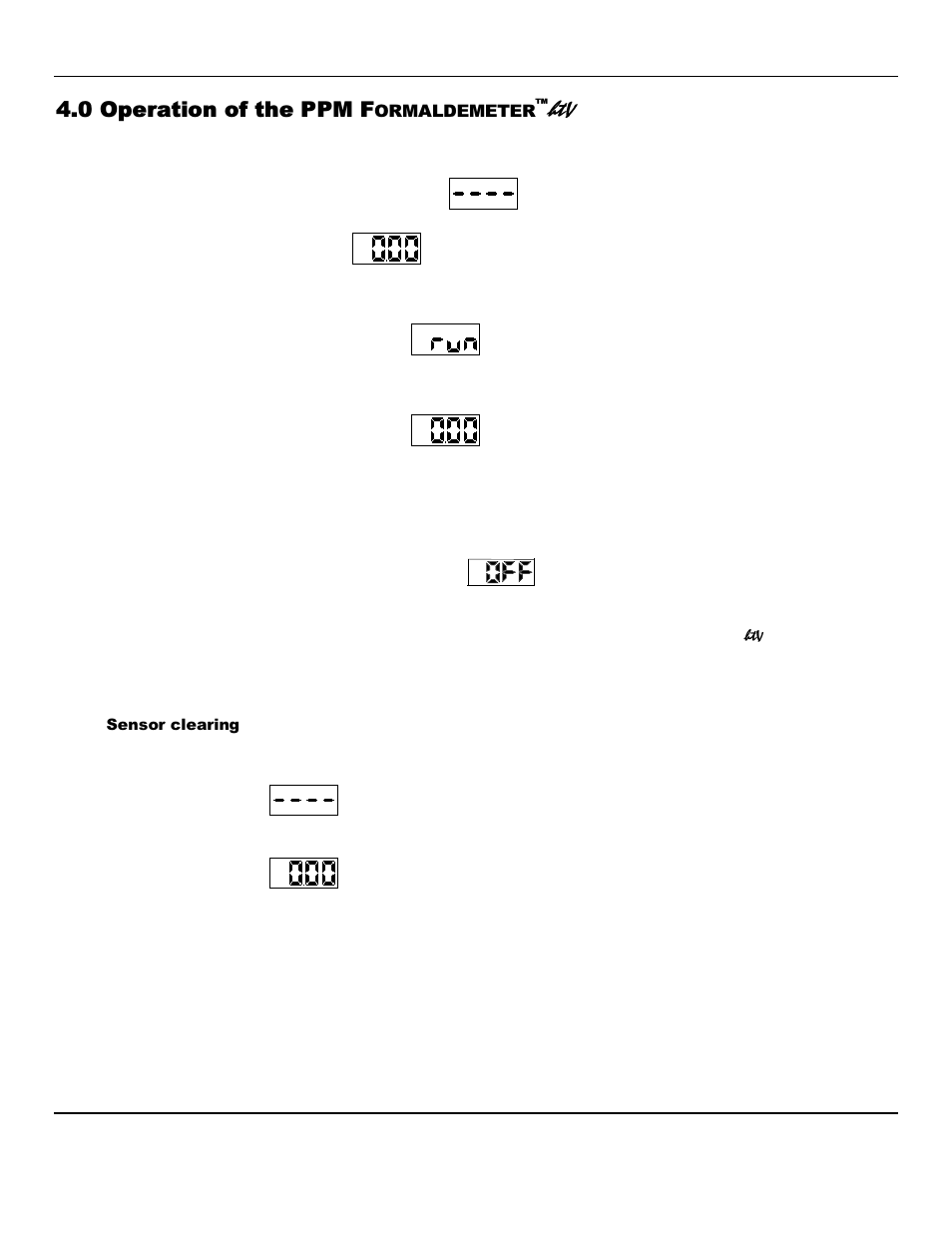 0 operation of the ppm f | ENMET Formaldemeter htV User Manual | Page 7 / 14