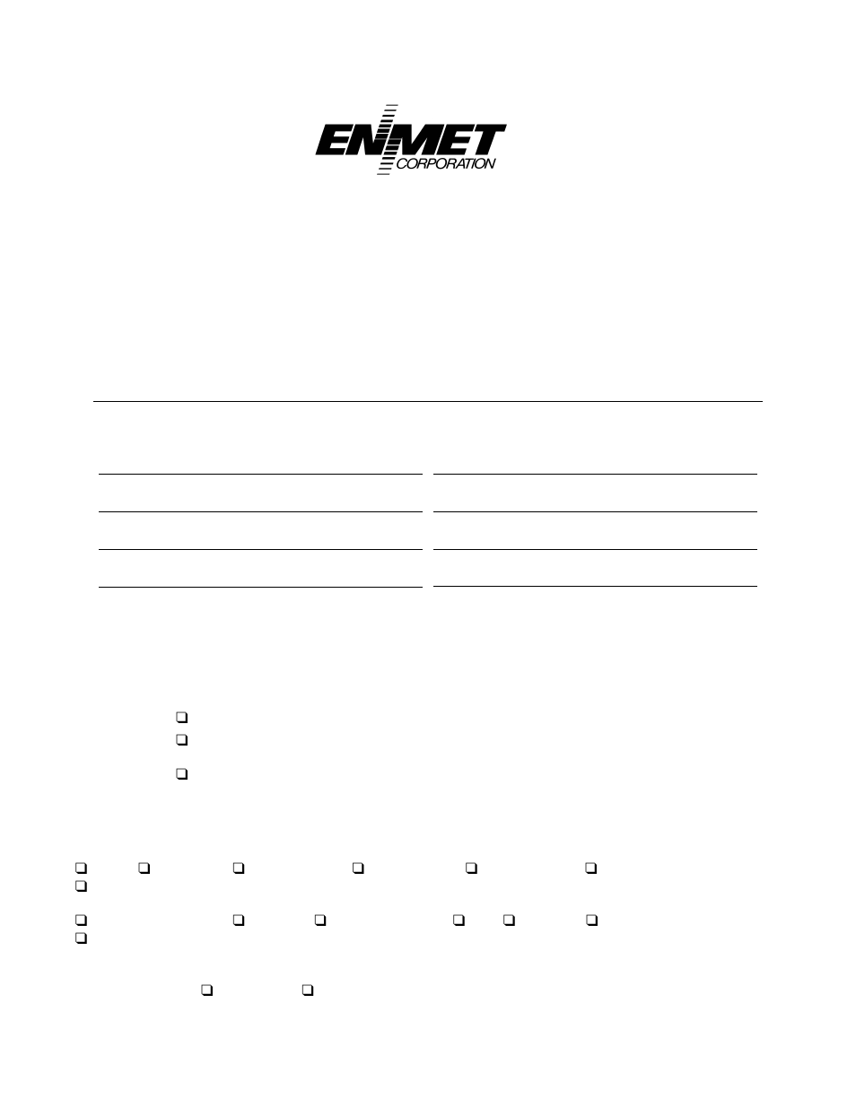 Repair return form | ENMET PPM Formaldemeter™ htV-m User Manual | Page 19 / 19