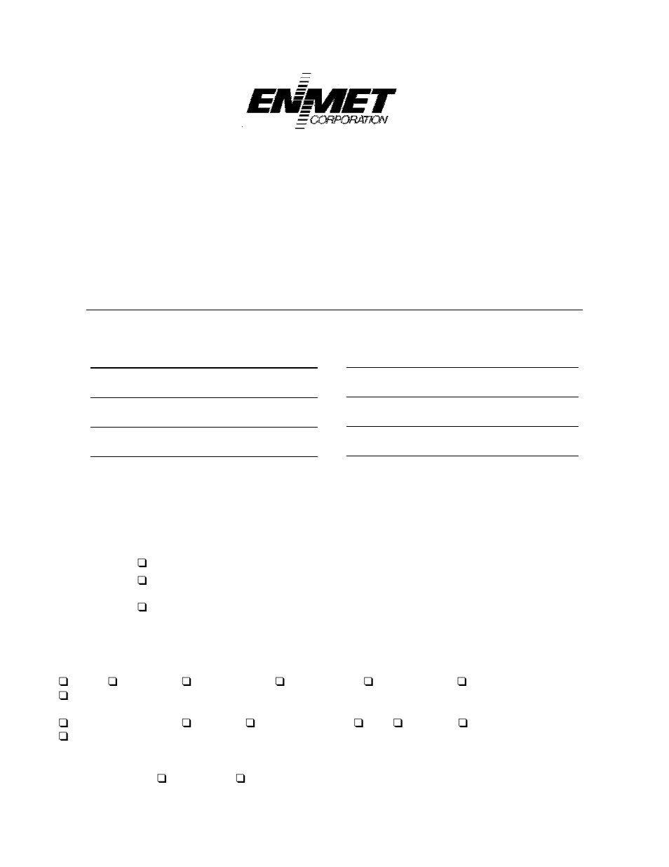 Repair return form | ENMET PGD2 User Manual | Page 34 / 34